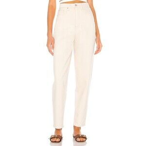 WEWOREWHAT Women's Dani Modern Boyfriend High Rise Jeans Sand Size 30